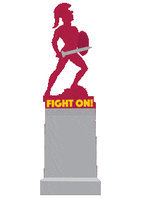 Fight On Tommy Trojan Sticker by USC