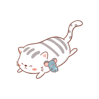 sanahuynh cat sleepy sleeping mouse Sticker