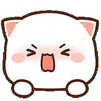 kawaiihoshi giphyupload cat peach cute cat Sticker
