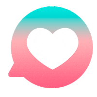celine_nammour love heart pink blue Sticker