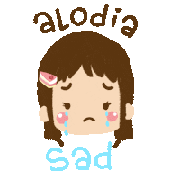 Sad Alodia Sticker by alodiahomemade