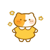 hnysart happy cat excited kawaii Sticker