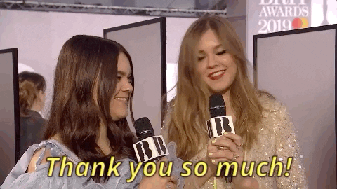 thank you so much brits 2019 GIF by BRIT Awards