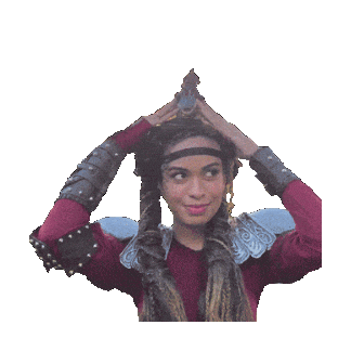 Dragon Viking Girl Sticker