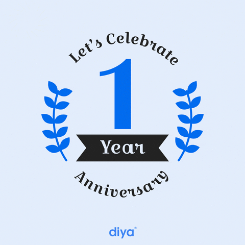 One Year Work Anniversary GIF by DiyaUA