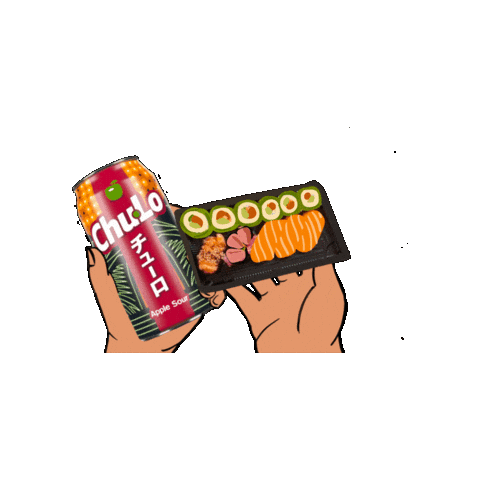 ChuLo_drinks giphygifmaker food drinks sushi Sticker