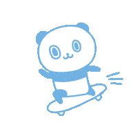 Panda Skateboard Sticker