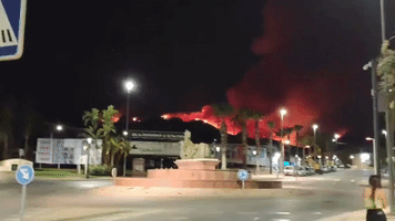 Residents Evacuated as Wildfire Burns in Southern Spain