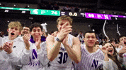 Yelling College Basketball GIF by Northwestern Athletics