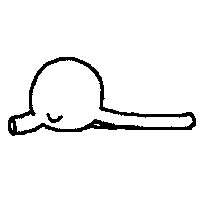 蛤 Lie Down Sticker