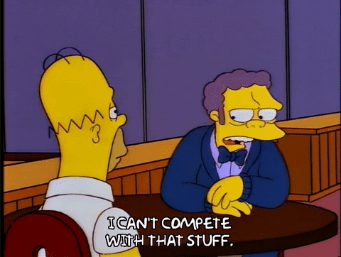 i can't compete homer simpson GIF