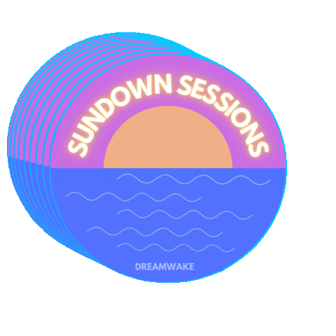 dreamwakeacademy giphygifmaker sunset surfing wakesurf Sticker