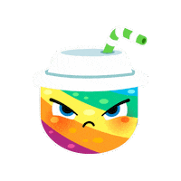 Angry Rainbow Sticker by Piñata Smashlings