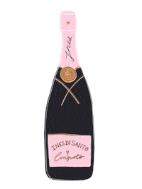 inesdisanto celebrate cheers wedding congrats Sticker