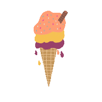 Ice Cream Summer Sticker by Queenbe