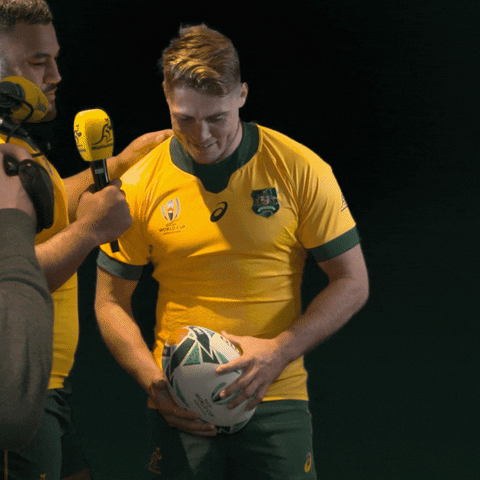 Rugby World Cup Interview GIF by Wallabies Official
