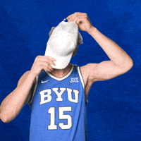 Byu Basketball Cap GIF by BYU Cougars