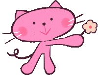 leayancis cat flower chat fleur Sticker