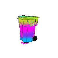 Rainbow Trash Sticker by K A T ☻ S U T H