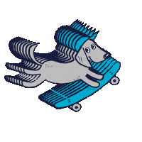 Happy Dog Sticker by BABAUBA