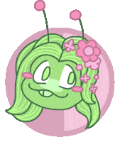 Enzorado happy flower feliz alien Sticker