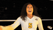 Volleyball Chest Pound GIF by VCU Athletics