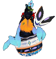Flower Bird Sticker