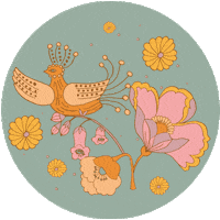 Birds Of Paradise Vintage Sticker by Nine Lives bazaar