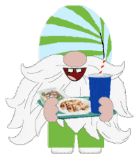 Fast Food Gnome Sticker
