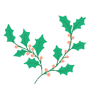 Christmas Holly Sticker