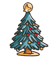 Christmas Tree Sticker by Dingoos Australia