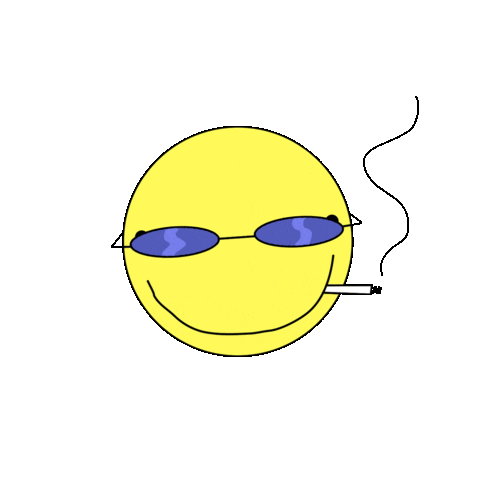 Emoji Smoking Sticker