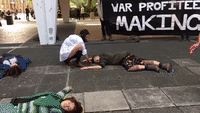 'Theatrical' Protests Held Against US Weapons Manufacturer Lab in Melbourne University