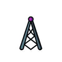 asesoresregulatoriosrada electricidad rayos senal antena Sticker