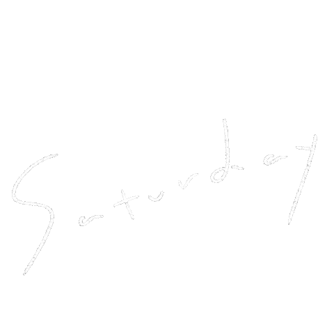 Saturday 白 Sticker