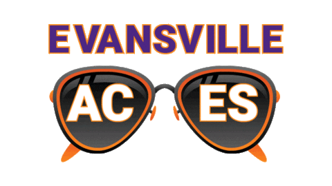 Purple Aces Iu Sticker by University of Evansville