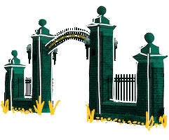 ndsu green yellow ndsu gate Sticker