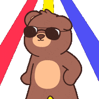 Teddy Bear Dancing Sticker by BEARISH