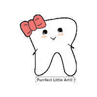 PurrfectLittleArtShop tooth dentistry dental art purrfect little art Sticker