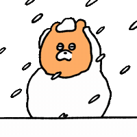 Kewky snow winter snowman blizzard Sticker