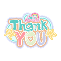 Happy Thank You Sticker by Little Amanda PH