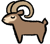 Character Goat Sticker by Sticky Brain Studios