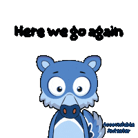 Here We Go Again Eye Roll Sticker by VeeFriends