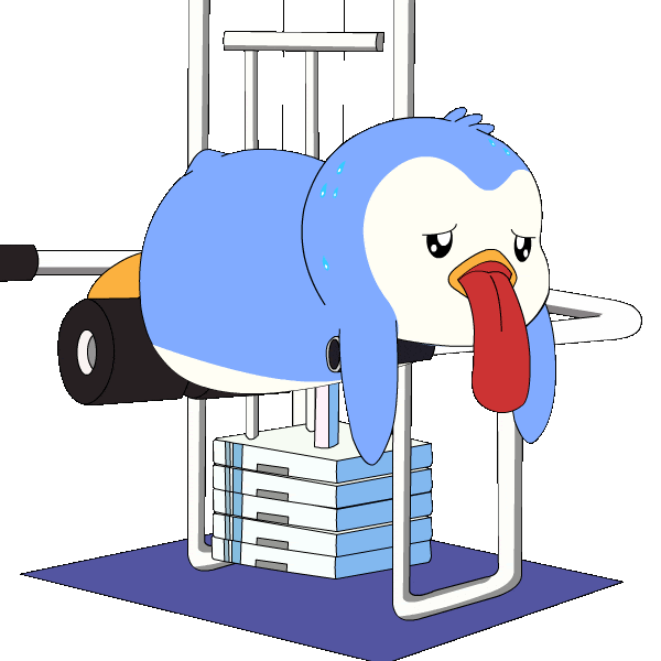 Tired Gym Sticker by Pudgy Penguins