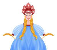 Girl Kokoshnik Sticker