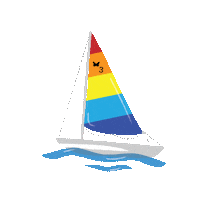 Boat Sailing Sticker by Alumni Association of the University of Michigan