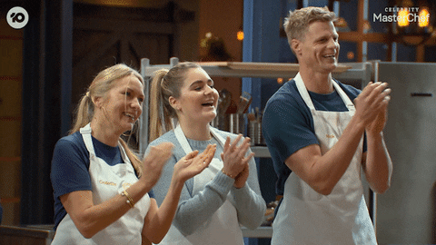 Celebrity Masterchef Clapping GIF by MasterChefAU
