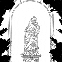 geriko art animation black and white statue GIF