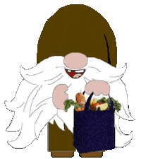 Gnome Grocery Shopping Sticker