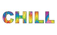 Rainbow Chill Sticker by Jen Stark
